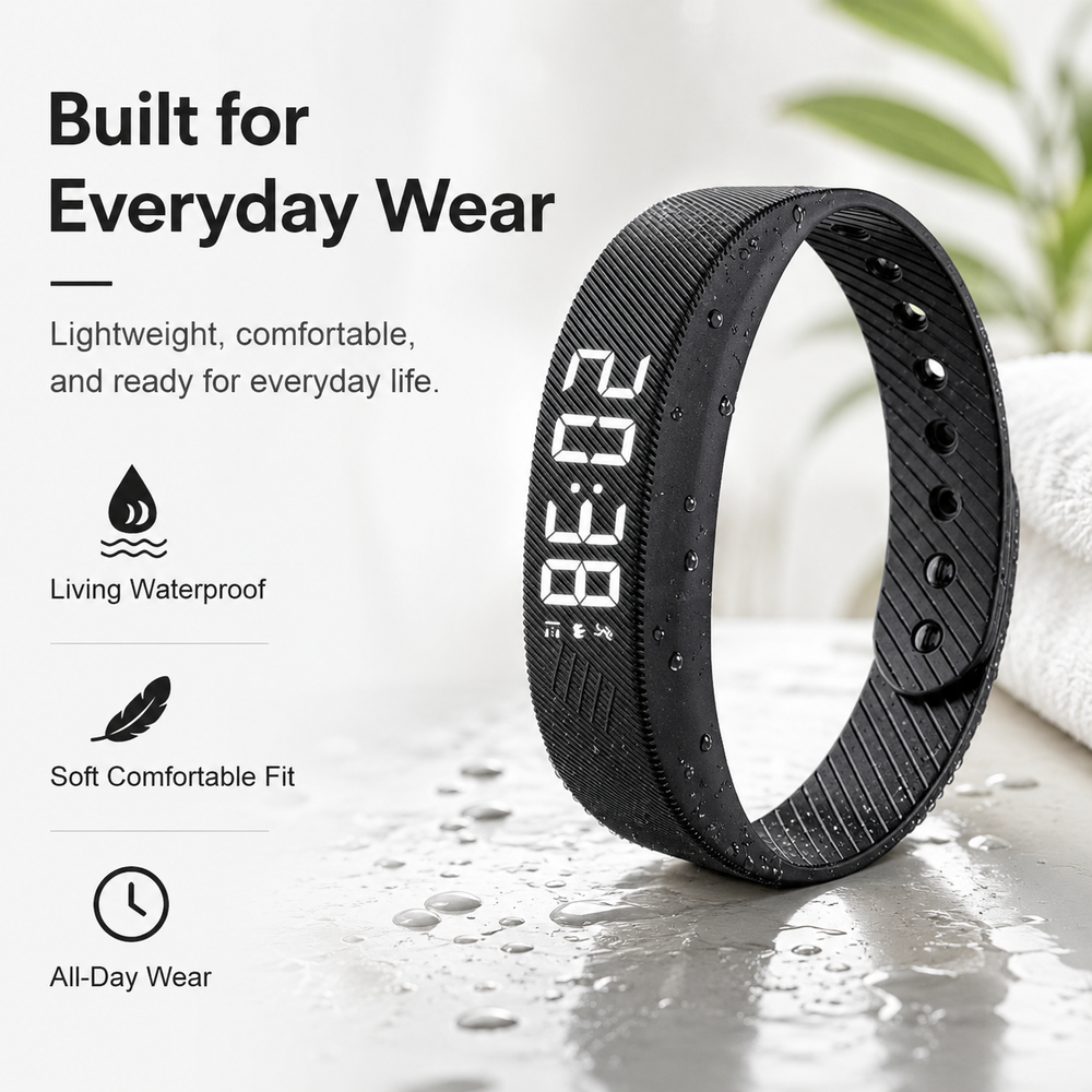 Silent Vibrating Alarm Watch for Deep Sleepers