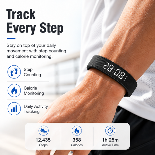 Silent Vibrating Alarm Watch for Deep Sleepers