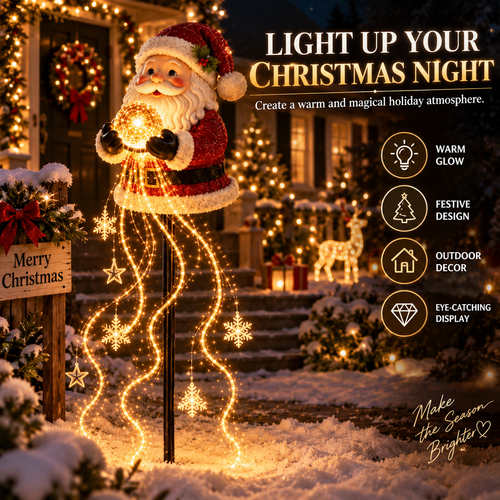 Magical Santa Light Stake scene